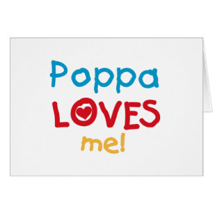 Poppa Kärlek Me T-shirts och Gifts Hälsningskort