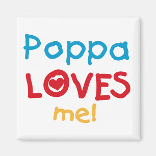 Poppa Kärlek Me T-shirts och Gifts Magnet