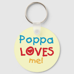 Poppa Kärlek Me T-shirts och Gifts Nyckelring