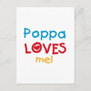 Poppa Kärlek Me T-shirts och Gifts Vykort