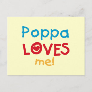 Poppa Kärlek Me T-shirts och Gifts Vykort