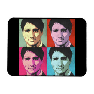 Poppa konst Justin i naturlig storlek Trudeau - - Magnet