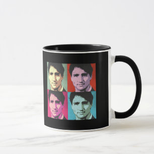 Poppa konst Justin i naturlig storlek Trudeau - - Mugg