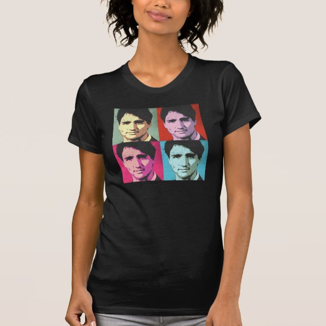 Poppa konst Justin i naturlig storlek Trudeau - - T-shirt (Framsida)