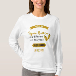 Poppa meddelande för flaskagott nytt årbaby t shirt