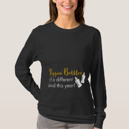 Poppa meddelande för flaskagott nytt årbaby tee shirt