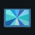 Poppa strålar för den moderna 60-tal för konst<br><div class="desc">Denna höft,  den retro för konstplånboken för popet 60s-inspired designen har psychedelic blåttstrålar/sunbursts som skjuter ut i ett geometriskt mönster. Denna funky,  minimalisten,  ultra-mod design har tolv strålar i varierande skuggar av djärva ljusa neonblått. Den är groovy,  bebis.</div>