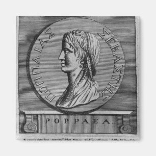 Poppaea Sabina som inristar efter en romare Magnet
