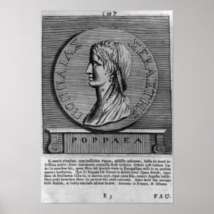 Poppaea Sabina som inristar efter en romare Poster