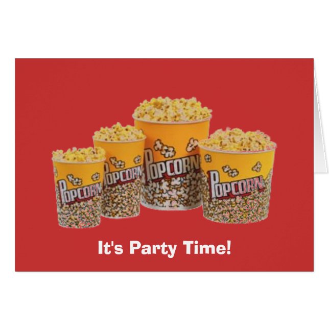 POPPAR du ut på partyn? Hälsningskort (Framsidan Horizontal)