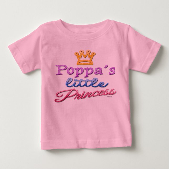Poppa's Little Princess Baby Småbarn T-Shirt (Framsida)