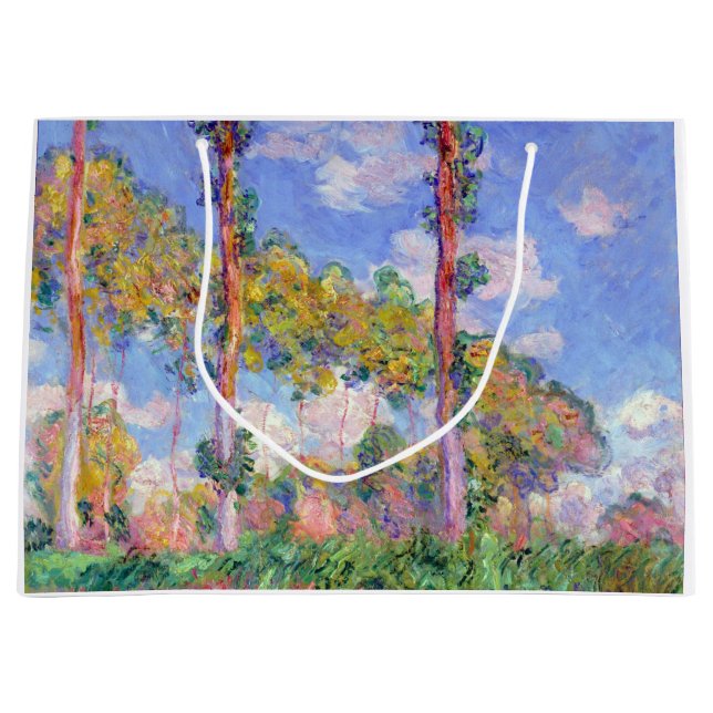 Poppelträd i solen, Monet (Framsidan)