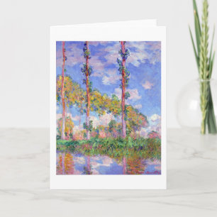 Poppelträd i solen, Monet Kort