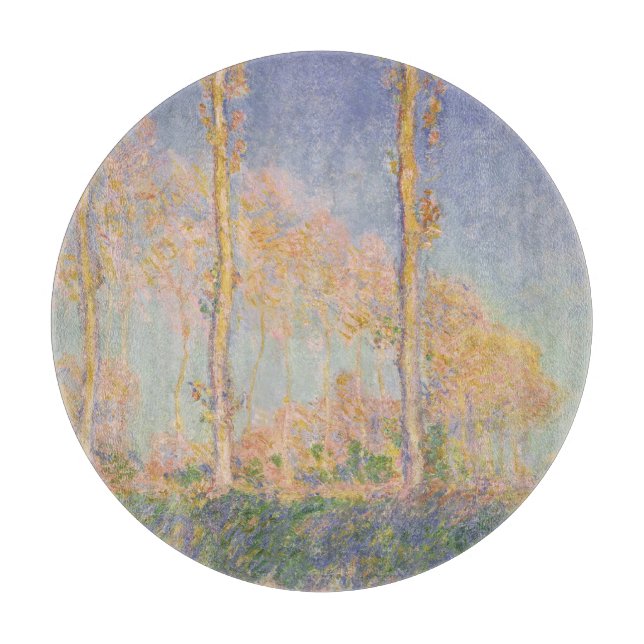 Poppelträd, impressionistiskt landskap, Claude Mon (Framsidan)