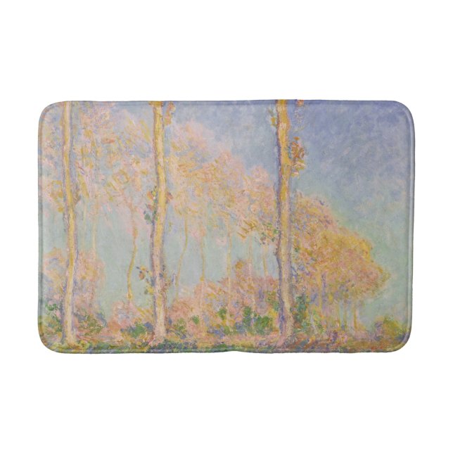Poppelträd, impressionistiskt landskap, Claude Mon Badrumsmatta (Framsidan)