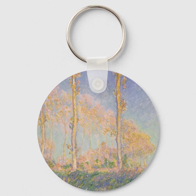 Poppelträd, impressionistiskt landskap, Claude Mon Nyckelring (Framsida)