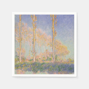 Poppelträd, impressionistiskt landskap, Claude Mon Pappersservett
