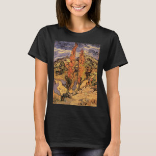 Poppelträd vid väg genom kullar av Vincent van Gog T Shirt