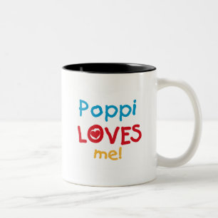Poppi Kärlek Me T-shirts och presenter Två-Tonad Mugg