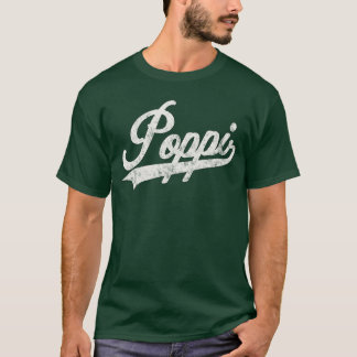 Poppi Retro stil för rolig Poppi farfar present ti T Shirt