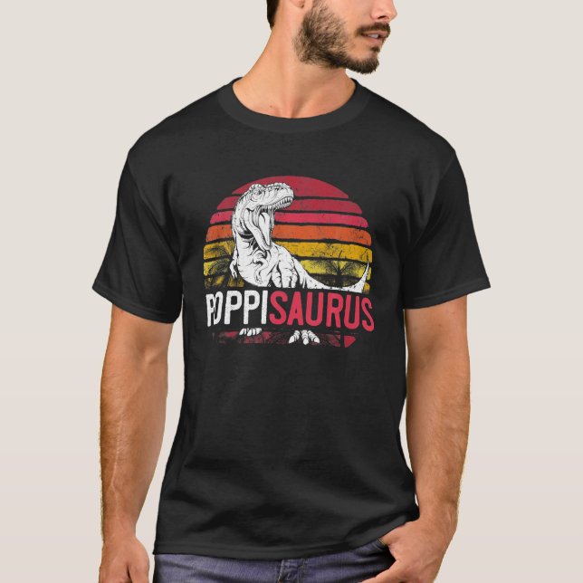 Poppi Saurus Fars dag T - Rex Poppisaurus Shirt (Framsida)