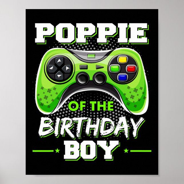 Poppie av födelsedagsdekorationsvideospelaren poster (Framsidan)