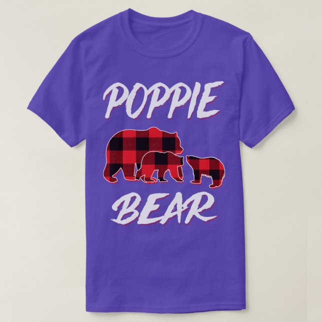 Poppie Bear Red Play jul Pajama Matching Fa T Shirt (Design framsida)