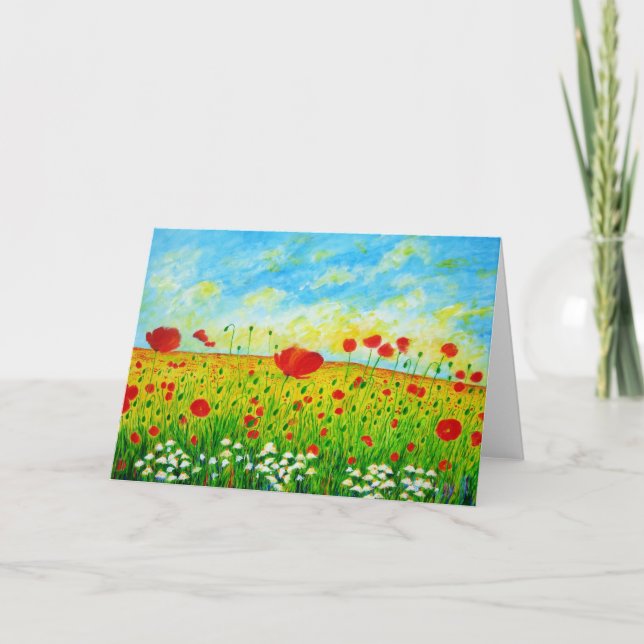 Poppie fält Belgien Kort (Framsida)