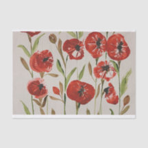 Poppie Flowers av vävnadspapper