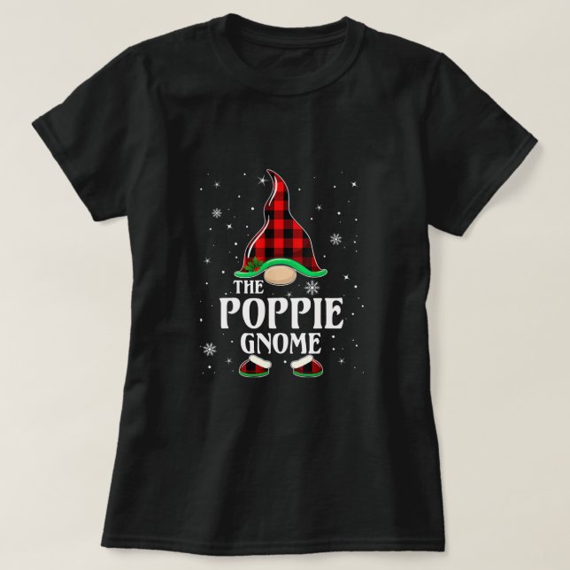 Poppie Gnome Buffalo Play Matching Family Christm T Shirt (Design framsida)