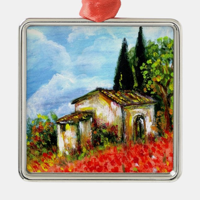 POPPIER I TUSCANY JULGRANSPRYDNAD METALL (Framsidan)