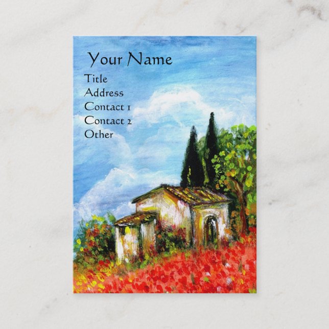 POPPIER I TUSCANY VISITKORT (Framsida)