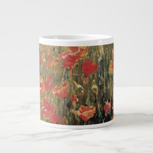 Poppies av Robert Vonnoh, Vintage Impressionism Jumbo Mugg
