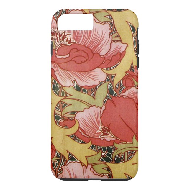 Poppies av William Morris Case-Mate iPhone Skal (Baksida)