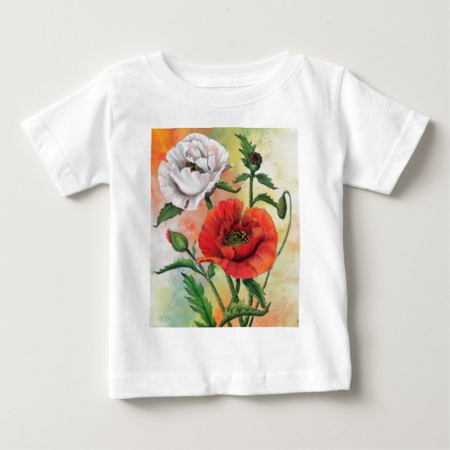 Poppies Baby T-Shirt (Framsida)