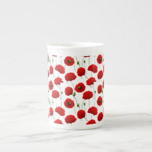 Poppies Benporslin Mugg