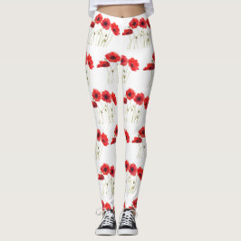 Poppies blommigt poppy sommarfitolen leggings