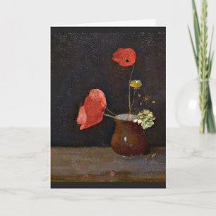 Poppies, blommigtens målning av Odilon Redon Kort