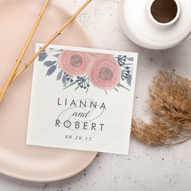  Poppies Bröllop Pappersservett (Skapare uppladdad)