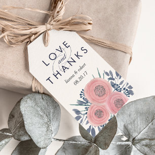  Poppies Bröllop Tack Favoriter Presentetikett