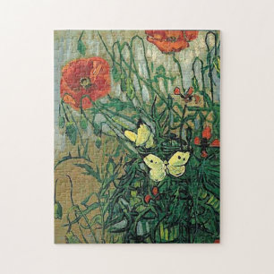 Poppies & Butterflies Van Gogh Fine Art Pussel