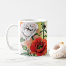 Poppies Coffee Mugg Poppy Flowers
