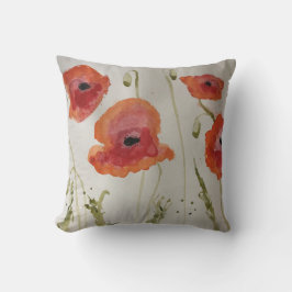 Poppies Cotton Pillow Kudde