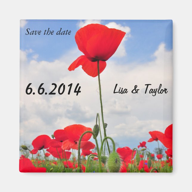 Poppies fält magnet (Framsidan)