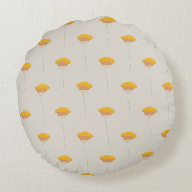 Poppies fält rund kudde (Baksidan)