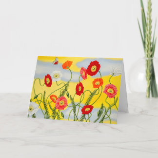 Poppies-gratulationskort Kort