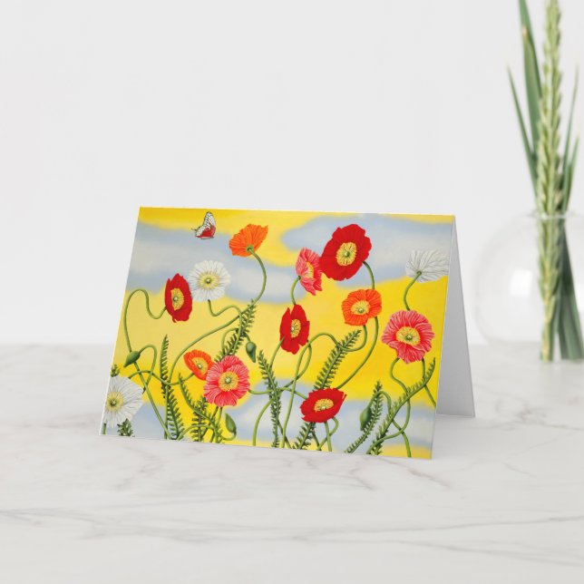Poppies-gratulationskort Kort (Framsida)