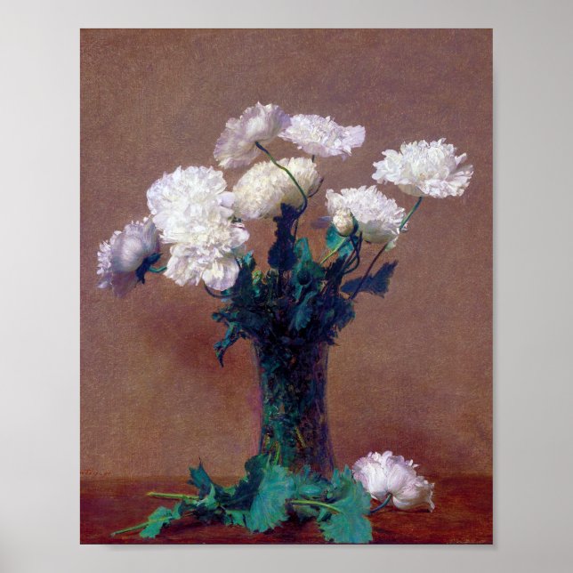 Poppies, Henri Fantin-Latour Poster (Framsidan)