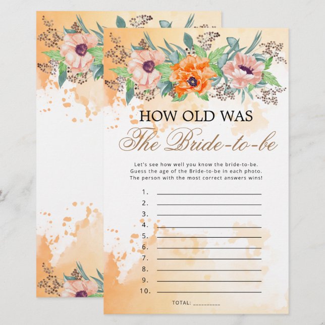 Poppies hur gammal var bruden att spela (Fram/baksida)