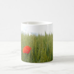 Poppies i ett vete Fält Mugg